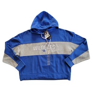 NWT Fanatics XLarge Women Kentucky Wildcats Blue Grey Pullover Hoodie UK College